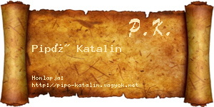 Pipó Katalin névjegykártya